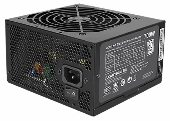 Блок питания CoolerMaster MasterWatt Lite 700W Вентилятор 12 см, 80PLUS, MPE-7001-ACABW-EU