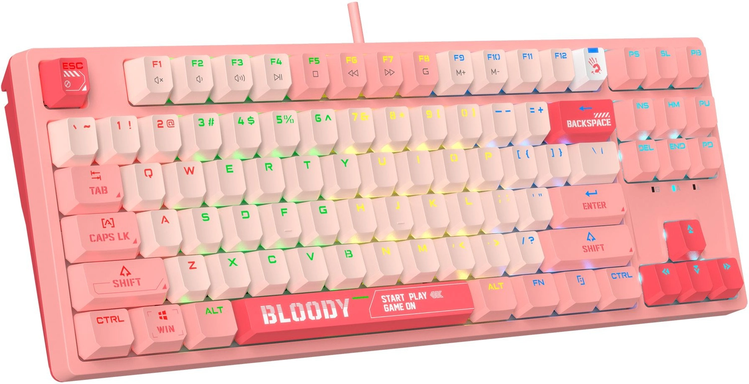 Клавиатра игровая Bloody S87 PINK