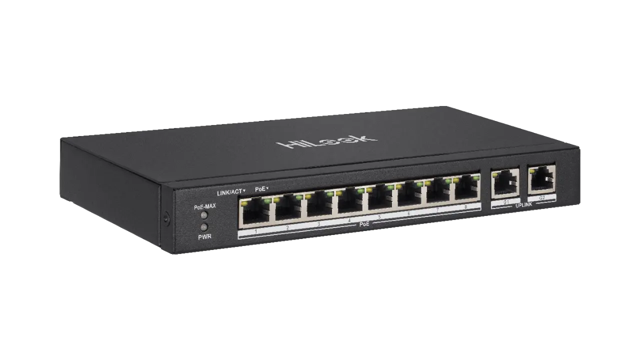 Коммутатор PoE неуправляемый HiLook NS-0310P-60 8 портов Fast Ethernet