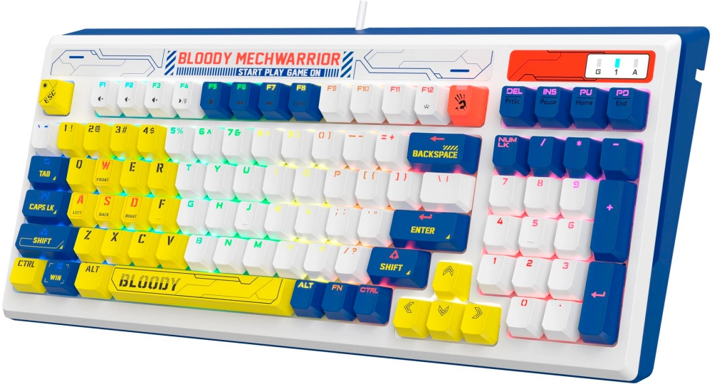 Клавиатура игровая Bloody B950 Blue <компакт, RGB-LED, USB, мех клавиатура переключателями>