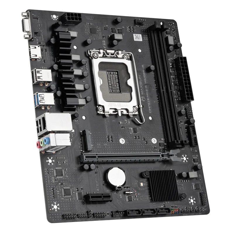 Мат.плата MaxSun MS-Challenger H610M-R V2 ,MB Socket1700, MATX, iH610 (VGA+HDMI), 2DDR4, PCIx16, 2PCIx1