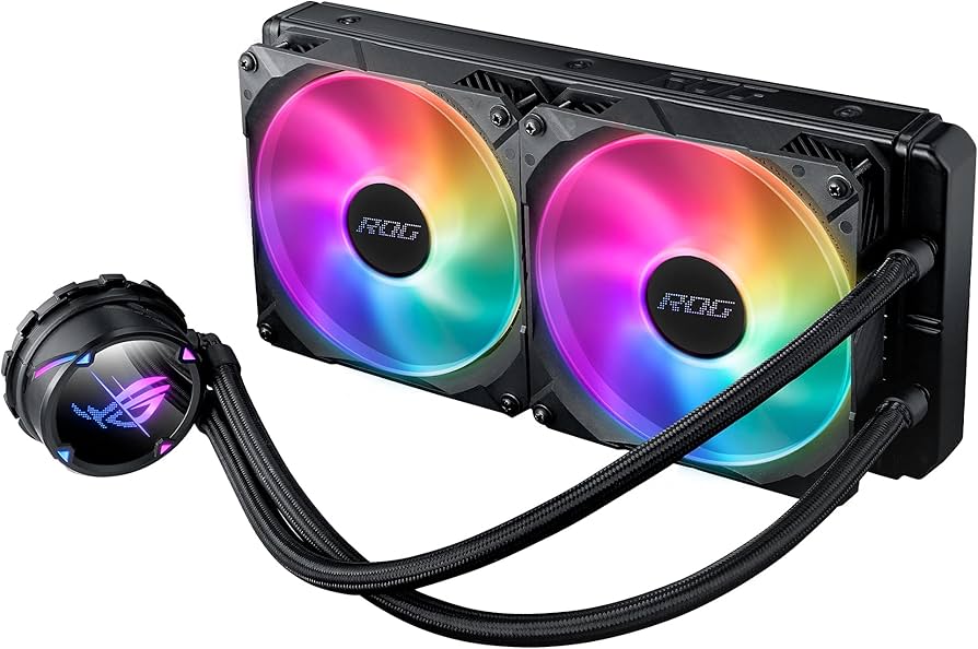 Водяное охлаждение CPU Asus ROG STRIX LC II 280 ARGB 140mm Liquid CPU Cooler, 2 x14cm PWM Fan, ARGB