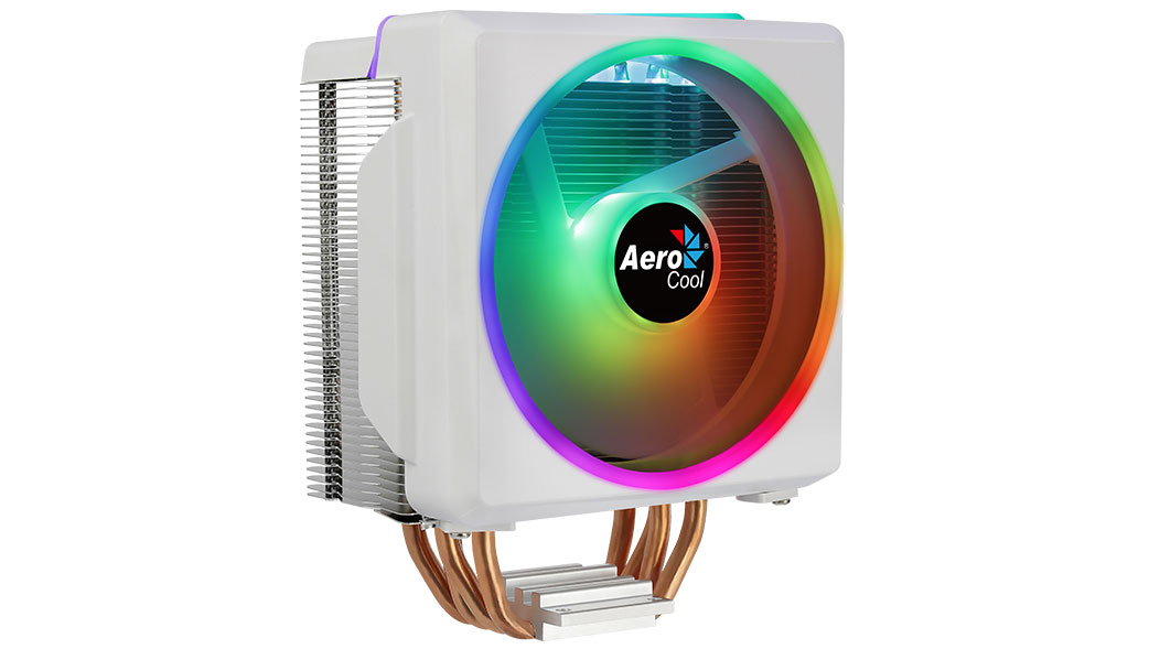 Кулер для CPU, Aerocool, Cylon 4F WH ARGB PWM 4P, Intel 2066/2011/1200/115Х/775 AMD AM4/AM3+/AM3/AM2