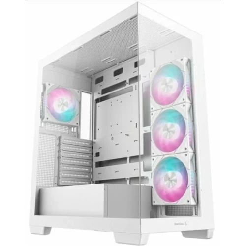 Кейс, Deepcool, CG580 4F WH R-CG580-WHADA4-G-1, ATX/Micro ATX/Mini-ITX, USB 3.1*1/3.0*2, HD-Audio, 4*120мм ARGB, Высота процессорного кулера до 176мм,