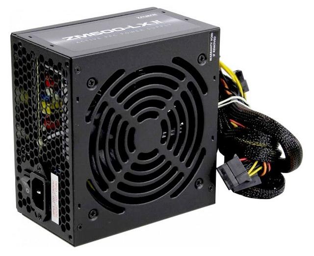 Блок питания  Zalman ZM600-LXII, 600W, ATX, APFC, 20+4pin, 2*PCI-E 6+2 pin, 6*SATA, 3*Molex,Вентилятор 12см, Черный (2 года)