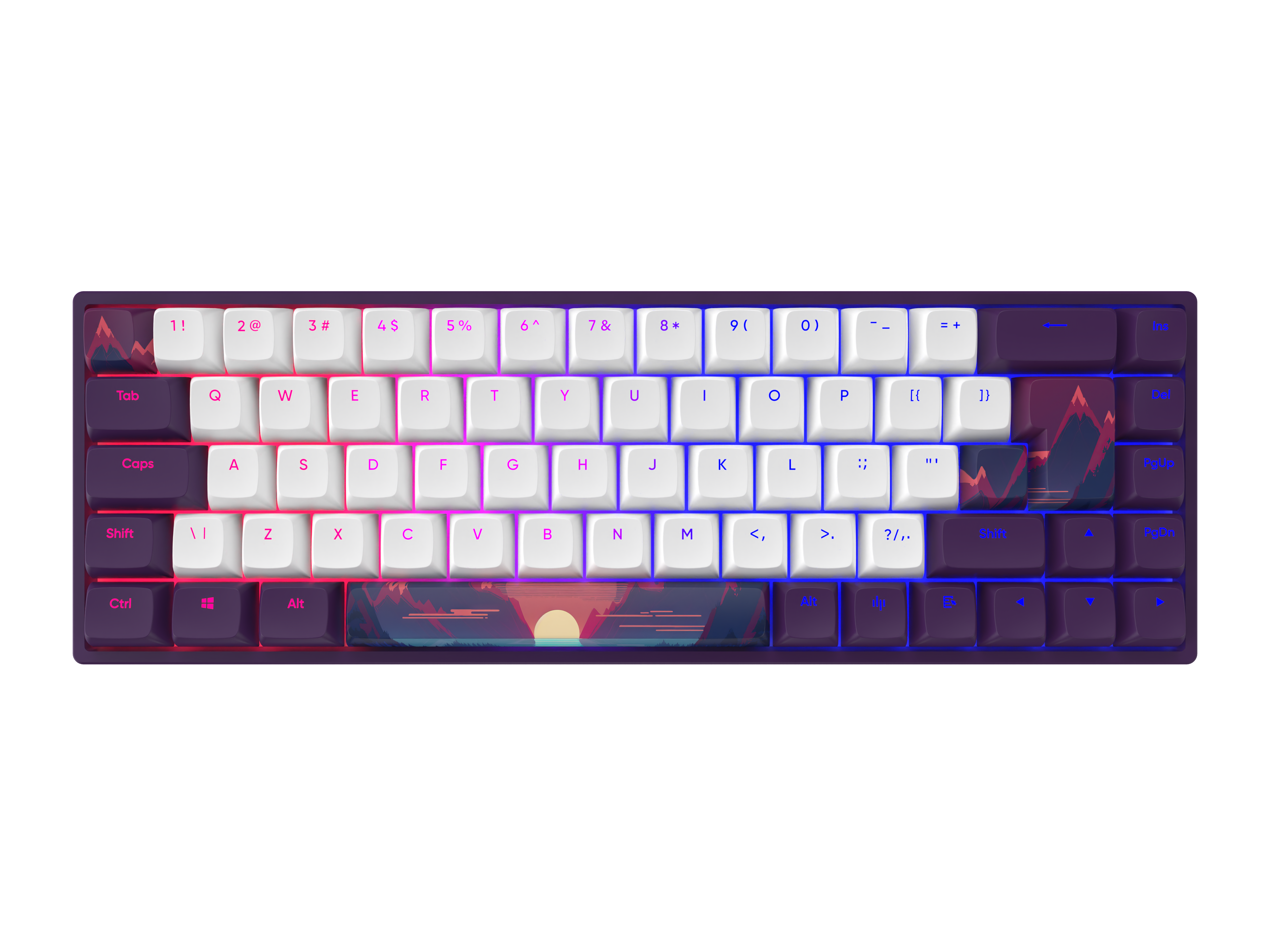 Клавиатура, Dark Project, DPP 68 Sunrise, DPP68_GSH_SUNR_ANSI_UA, TKL, Switches G3MS Mechanical Sapphire, Игровая, Механическая, Подсветка RGB, Раскла