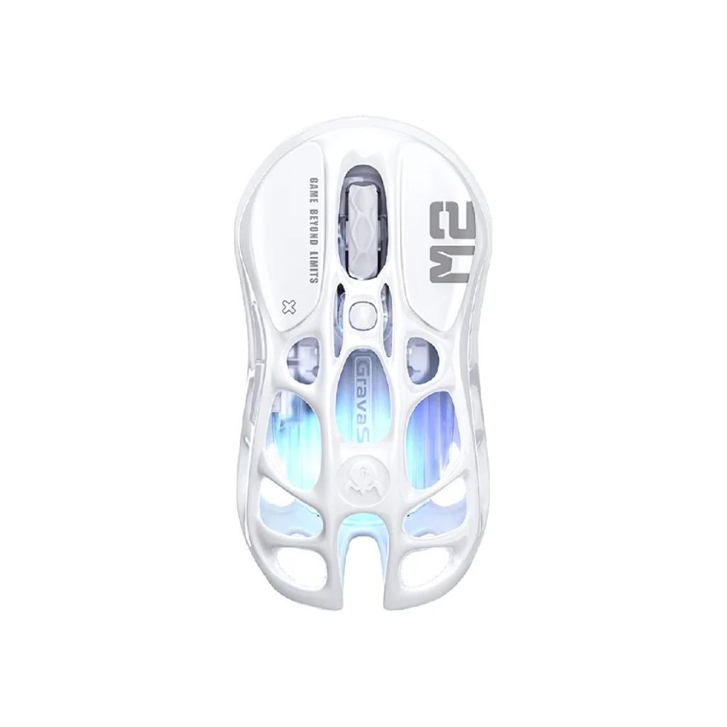Мышь GravaStar Mercury M2 Opaline White, PAW3395, 26000 DPI, 2.4/BT/Wired, 79±3g