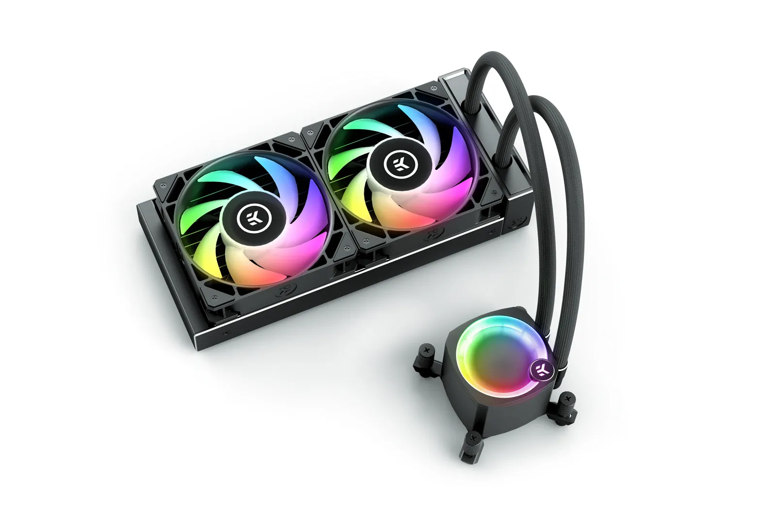 Водяное охлаждение для CPU EKWB EK-NUCLEUS AIO CR240 LUX D-RGB – WHITE, 2x120mm Socket Intel/AMD