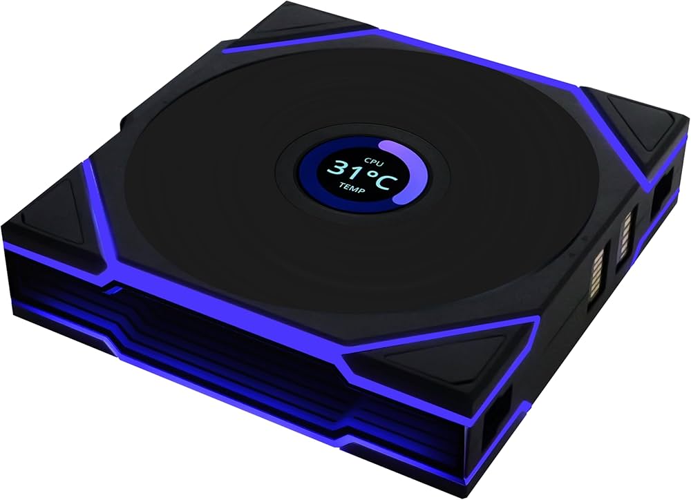 Вентилятор для корпуса Lian Li UNI FAN TL WIRELESS LCD 140 REVERSE BLADE Black G99.14RTLLCD1W1B.00