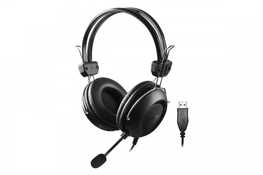 Наушники+микрофон A4tech HU-35 <USB, 20Hz-20kHz, 32 Om, 102dB, 2m>