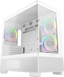 Кейс, Deepcool, CG380 3F WH R-CG380-WHAGM3-G, Micro ATX/Mini-ITX, USB Type-C/3.0*2, Audio+Mic, 3*120mm ARGB, Высота процессорного кулера до 176мм, Дли