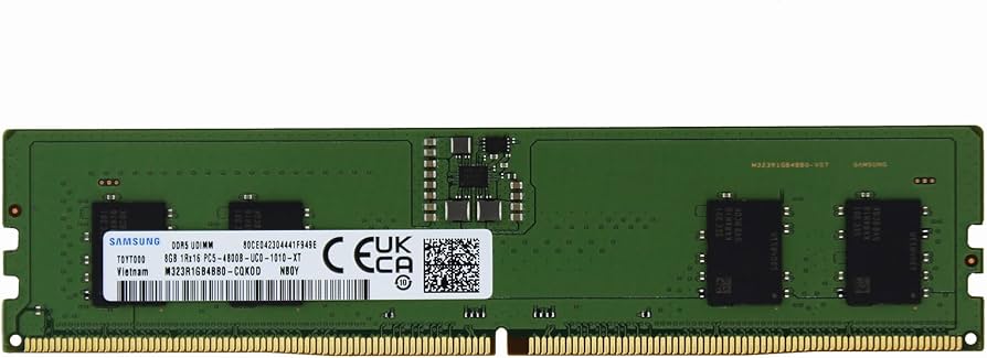 8 GB DDR5 4800MHz Samsung UDIMM, 1.1V, SR M323R1GB4BB0-CQKOL