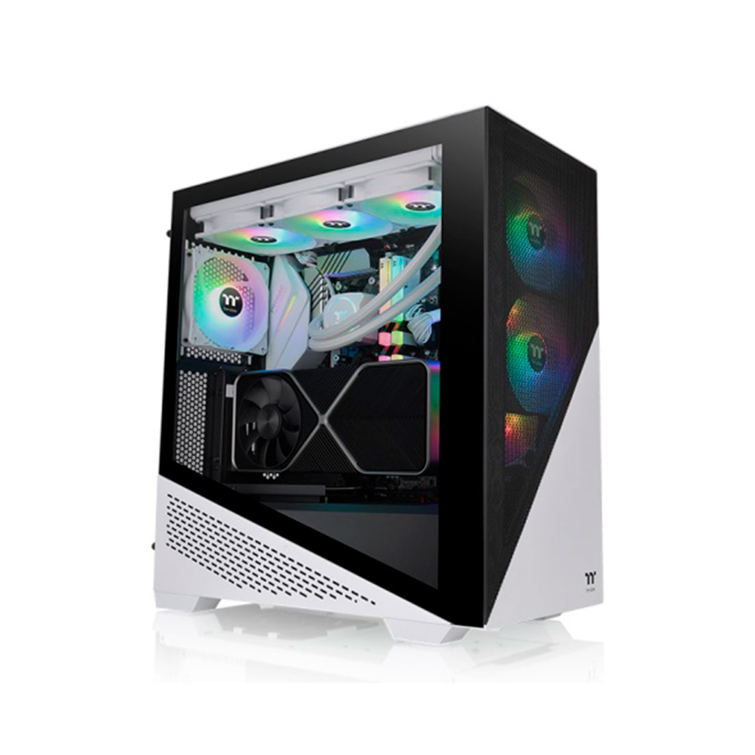 Кейс Thermaltake, Divider 370 TG ARGB Snow, CA-1S4-00M6WN-00, ATX/Micro ATX/Mini ITX, USB 3.2 (Gen 2