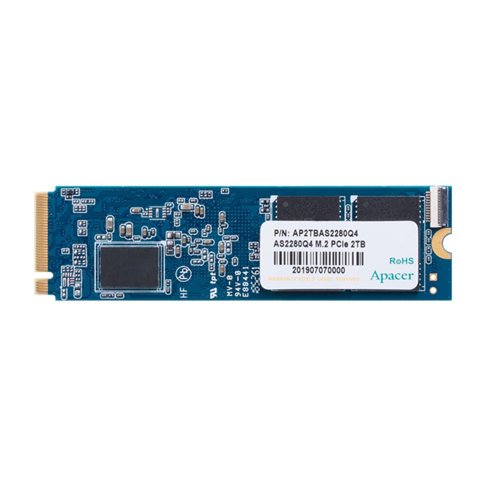 2 000 GB SSD M.2 PCIe Apacer, AS2280Q4 AP2TBAS2280Q4-1, 2TB, M.2 NVMe PCIe 3.0x4, 5000/4400 Мб/с