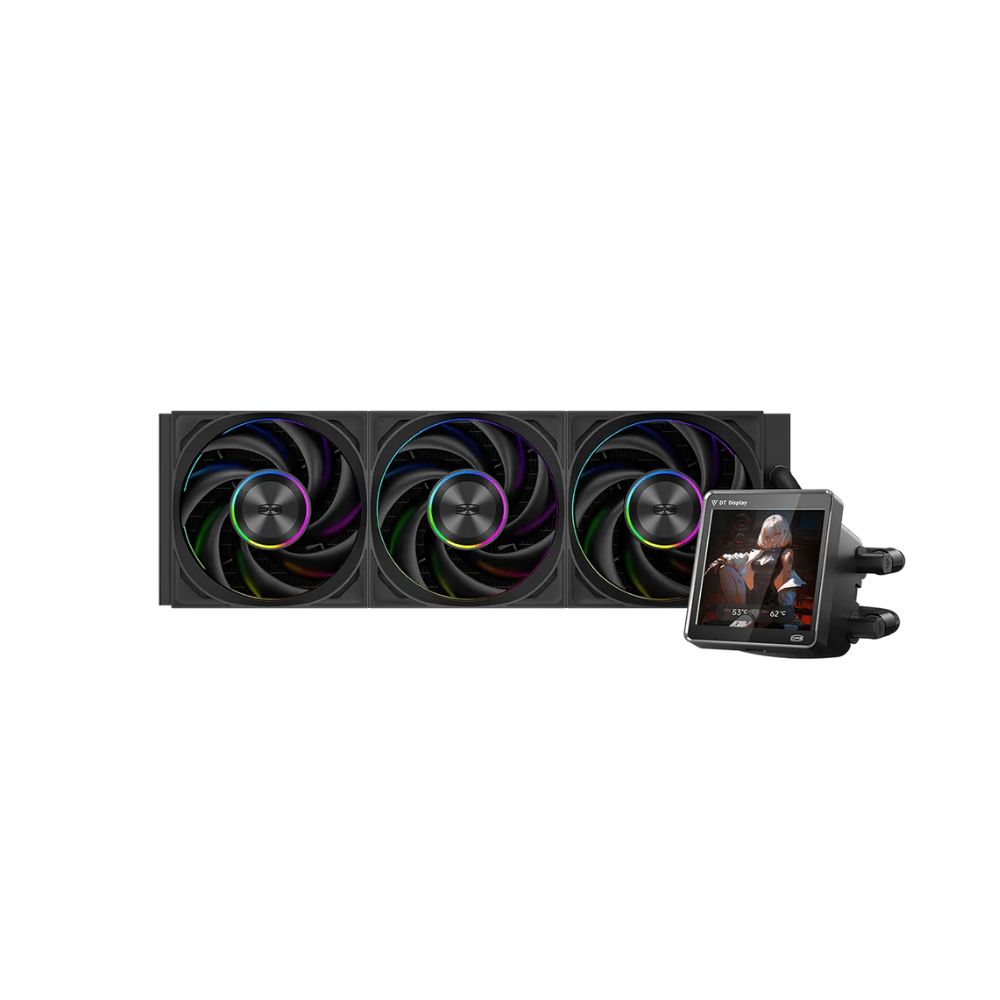 Водяное охлаждение для CPU PCCooler DT360 ARGB Display BK 115X/1200/1700/1851/AM4/AM5 Черный