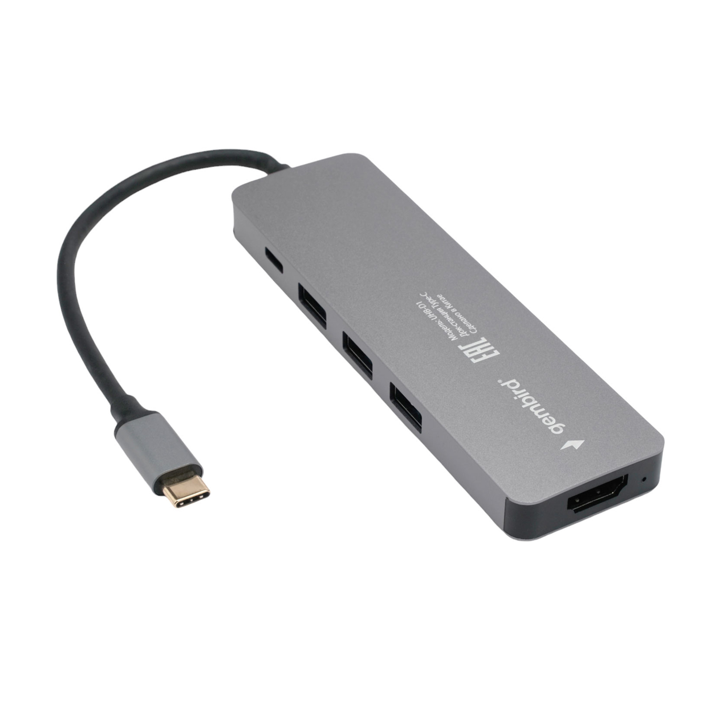Расширитель USB Type-C, Gembird UHB-D1 ,Hub 3 port HDM/USBx3
