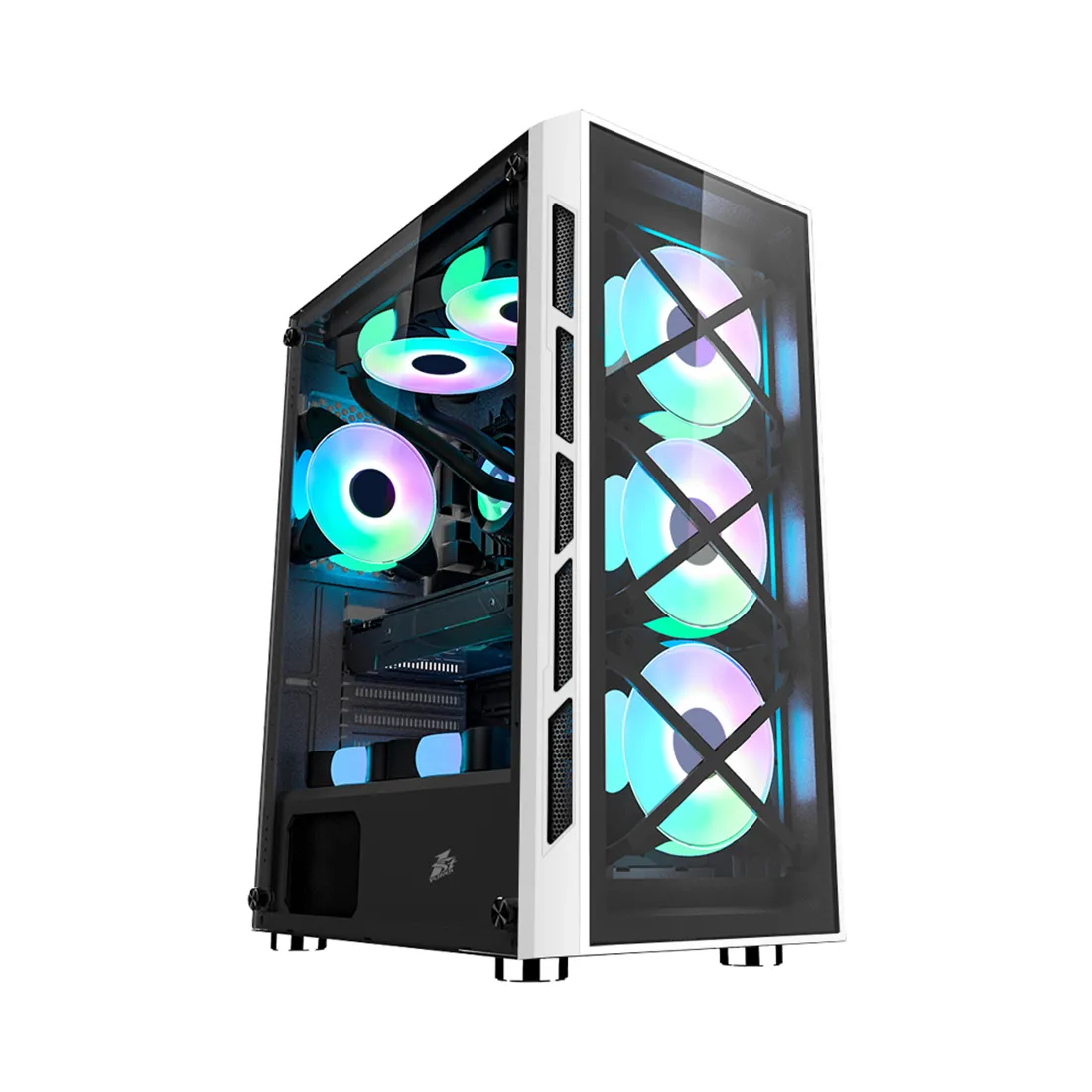 Корпус ATX midi tower 1stPlayer, XP-G-WH-4F2WC3, FIREBASE XP-G-WH-4F2WC3, Midi-Tower, ATX, mATX, USB