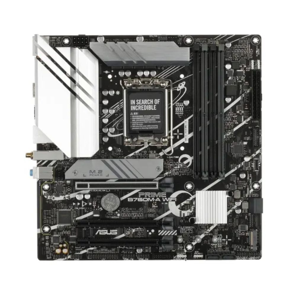 Мат.плата ASUS PRIME B760M-A WIFI, LGA1700 4xDDR5 4xSATA3 2xM.2 RAID 2xHDMI DP mATX