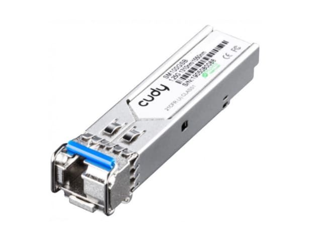 Оптический транссивер GbE SFP WDM CUDY SM100GSB-40A <1.25Gbs, SM, Bi-di, 1310Tx/1550Rx FB 40km, 21dB>
