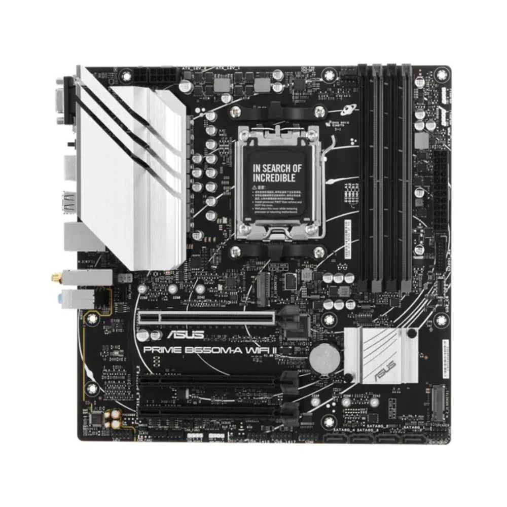 Мат.плата AMD ASUS PRIME B650M-A WIFI AM5 4xDDR5 4xSATA3 RAID 2xM.2 VGA HDMI DP mATX