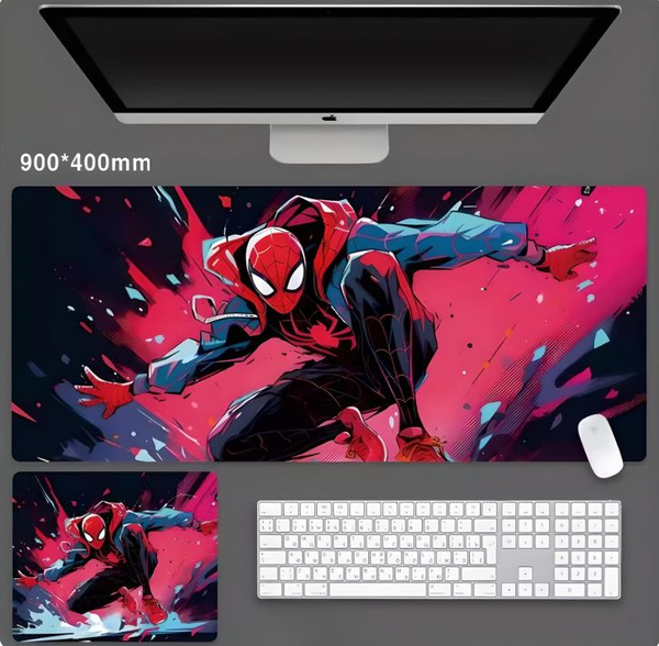 Коврик игровой 50x30x0.3см 4K `SpiderMan`, оверлок 101948870