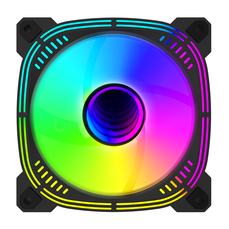 Вентилятор для корпуса Wintek SX-F214-B-12 RGB, 12 см, 4 PIN MOLEX, NORMAL, Black (LC Knight)