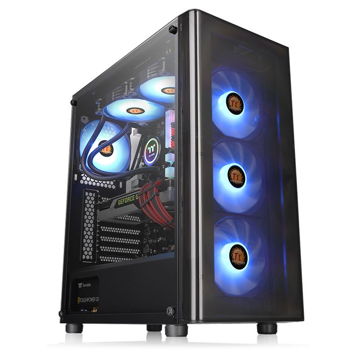 Кейс Thermaltake, V200 TG RGB, CA-1K8-00M1WN-01, ATX/Micro ATX/Mini-ITX, USB 3.0/2*2.0, HD-Audio+Mic