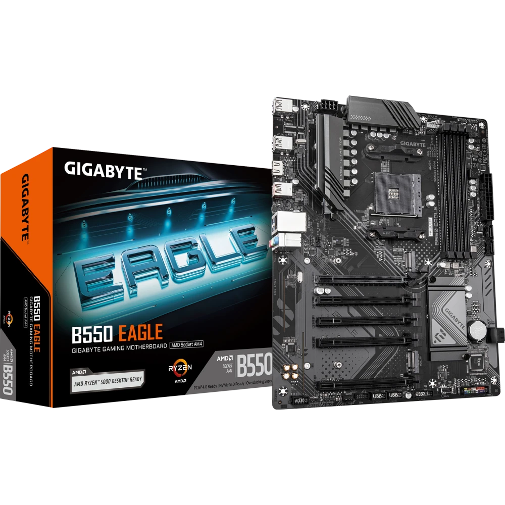Мат.плата AMD Gigabyte B550 EAGLE WIFI6 ,MB Socket AM4, MATX, AMD B550 (HDMI) 4DDR4, 2PCIx16,PCIx1