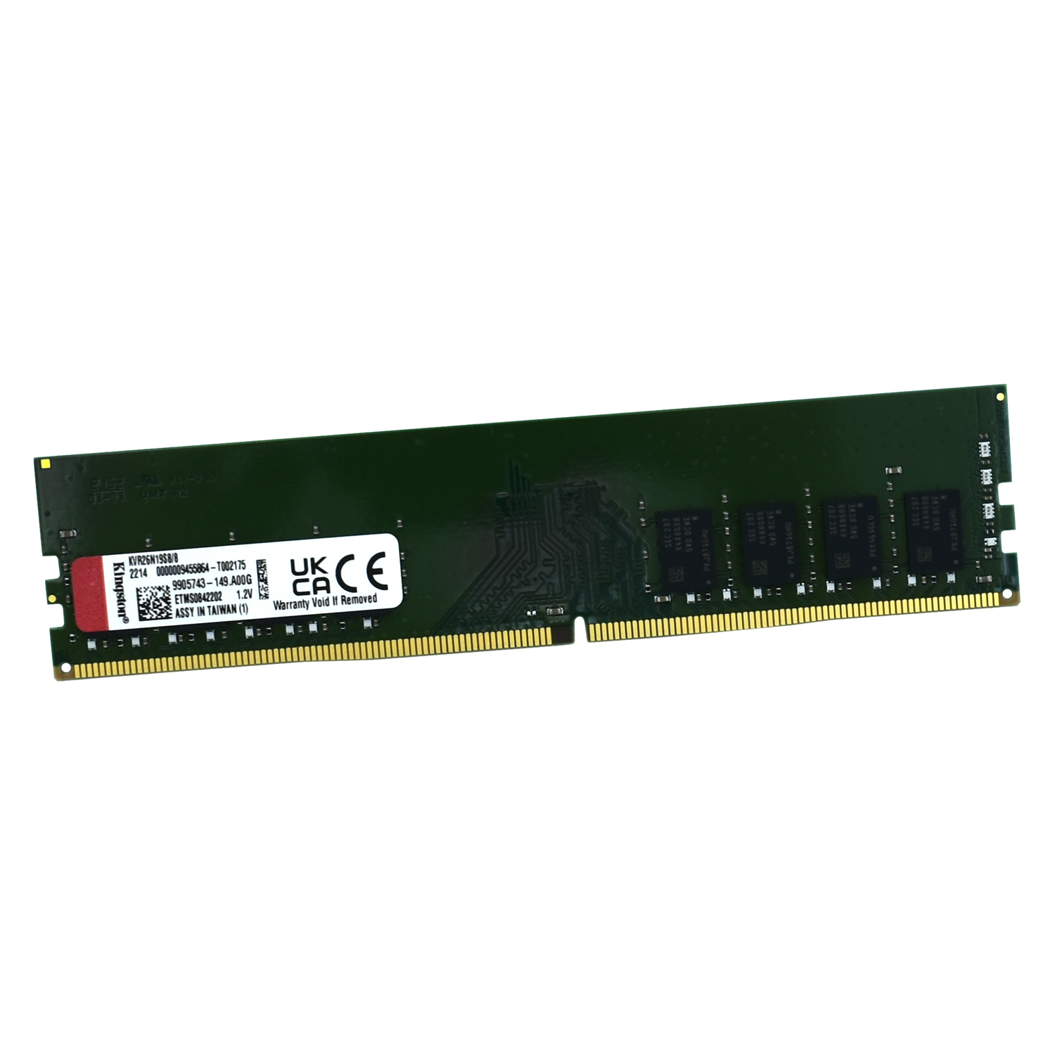 DDR4 Kingston 8 Gb KVR26N19S8/8, DIMM <PC4-21300/2666MHz> CL19, 8 chip