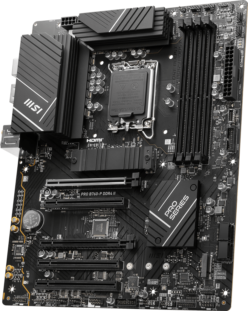 Мат.плата MSI PRO B760-P II ,MB Socket1700, ATX, iB760 (DP+HDMI), 4DDR4, 2PCIx16, 3PCI