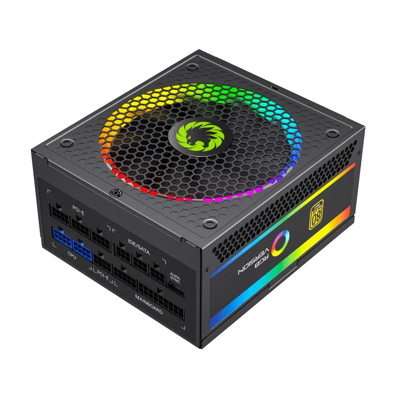 Блок питания GameMax RGB850 PRO Gold, 214008500005, 850W, ATX, 80+ Gold, 20+4 pin, 2*4+4pin, 8*Sata,