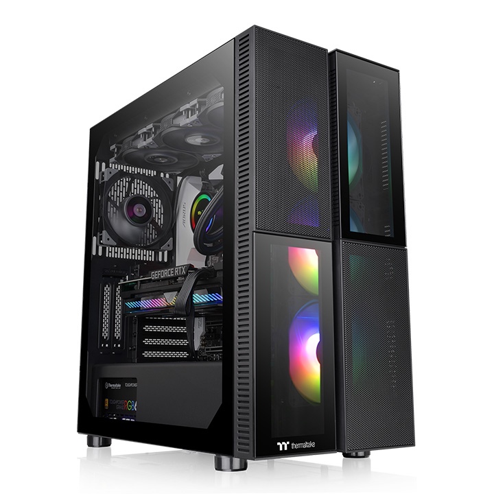 Кейс Thermaltake, Versa T26 TG ARGB, CA-1W1-00M1WN-01, Micro ATX/Mini ITX, USB 3.2 (Gen 2) Type-Cx1,