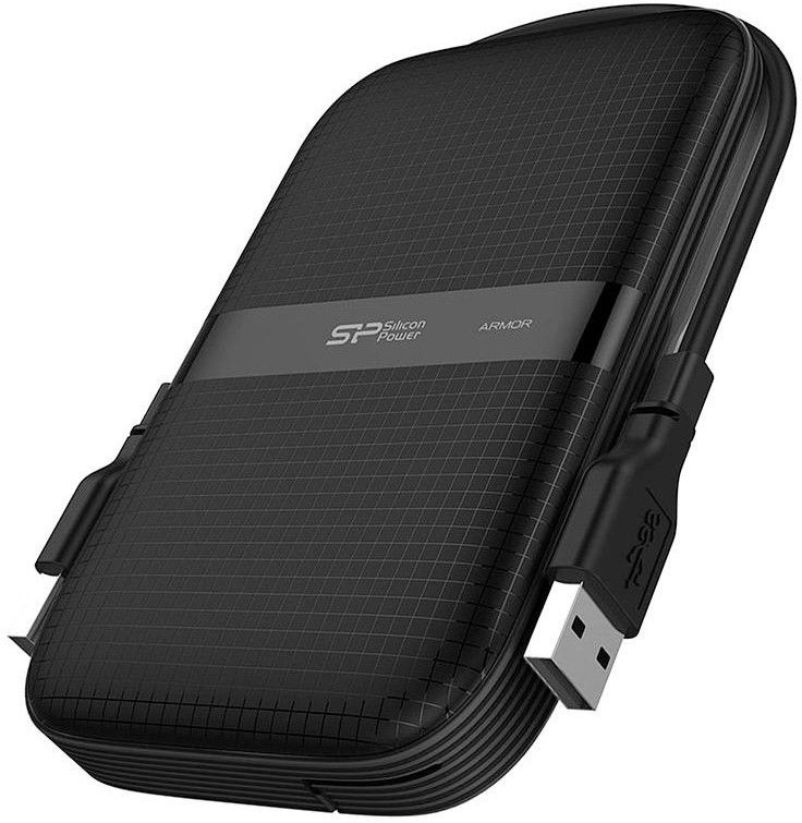 Внешний HDD 1 Tb Silicon Power A60 1 TB (SP010TBPHDA60S3A), black ,HDD USB SP010TBPHDA60S3A, USB 3.2