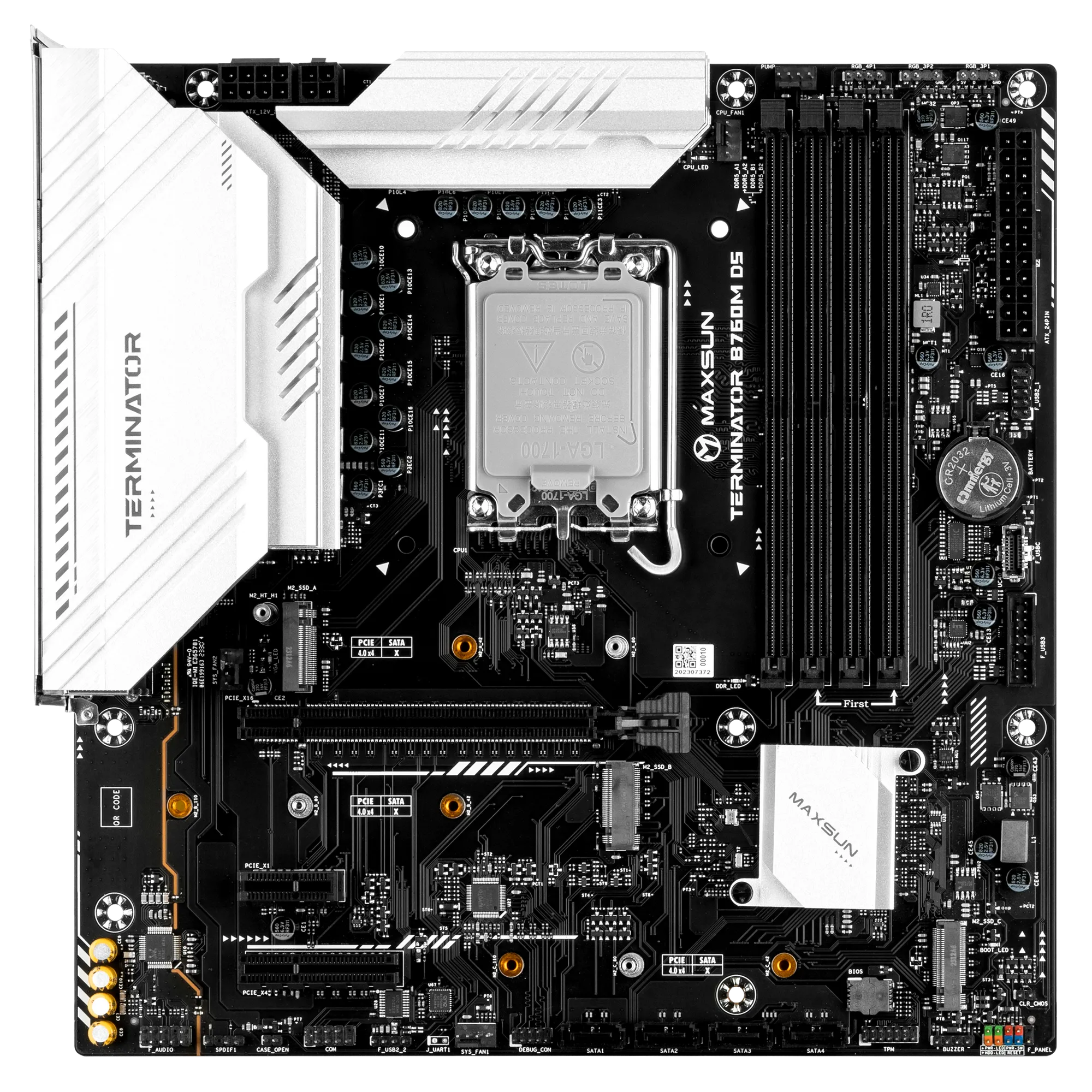 Мат.плата MaxSun Terminator B760M D5 ,MB Socket1700, MATX, iB760 (DP+HDMI), 4DDR5, PCIx16, PCIx1