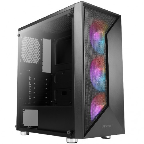 Кейс Antec NX320 (закаленное стекло), black ,Case 3*120mm ARGB fans, (без БП), tempered glass