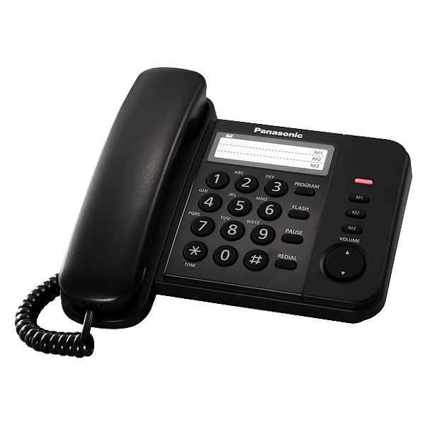 Телефон Panasonic KX-TS2358 Проводной телефон (RUB) Черный