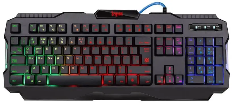 Клавиатура Defender Legion GK-010DL, ENG/RUS, USB, RGB подсветка
