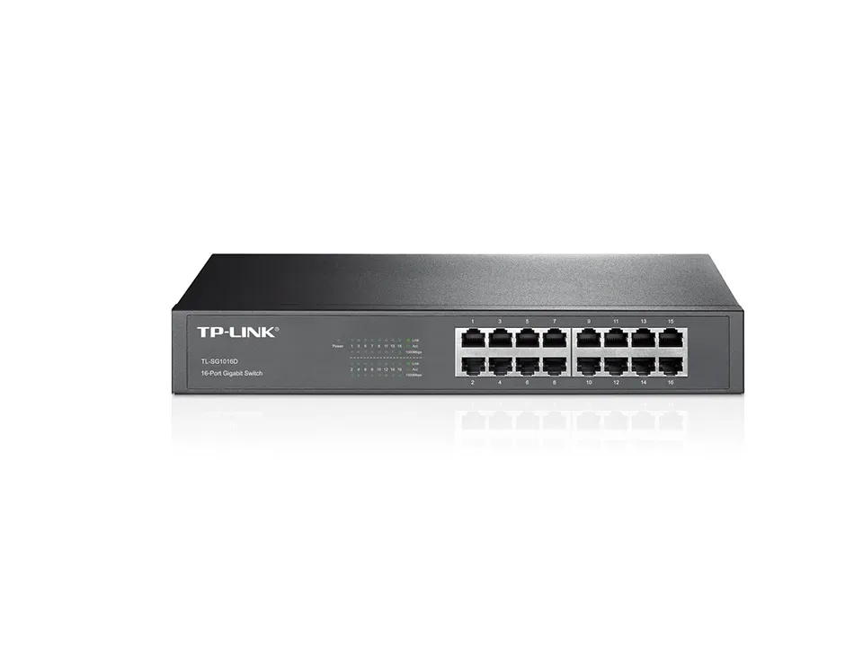 Гигабитный коммутатор TP-Link TL-SG1016D <16-port Gigabit Switch, rack-mountable metal case>