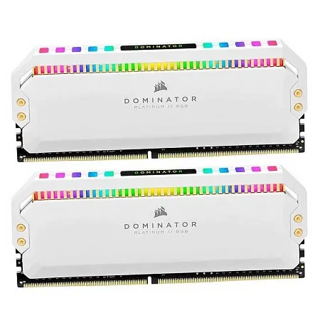 DDR4 16 GB KIT Corsair Dominator Platinum RGB, CMT16GX4M2E3200C16W (for AMD Ryzen & Intel), DDR4, 16 GB,white ,DIMM kit <3200MHz> (2x8GB),16-20-20-38