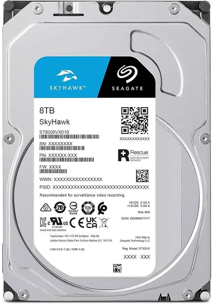 Винчестер для видеонаблюдения 8Tb Seagate SkyHawk Surveillance SATA3 3.5" 7200 rpm ST8000VX010