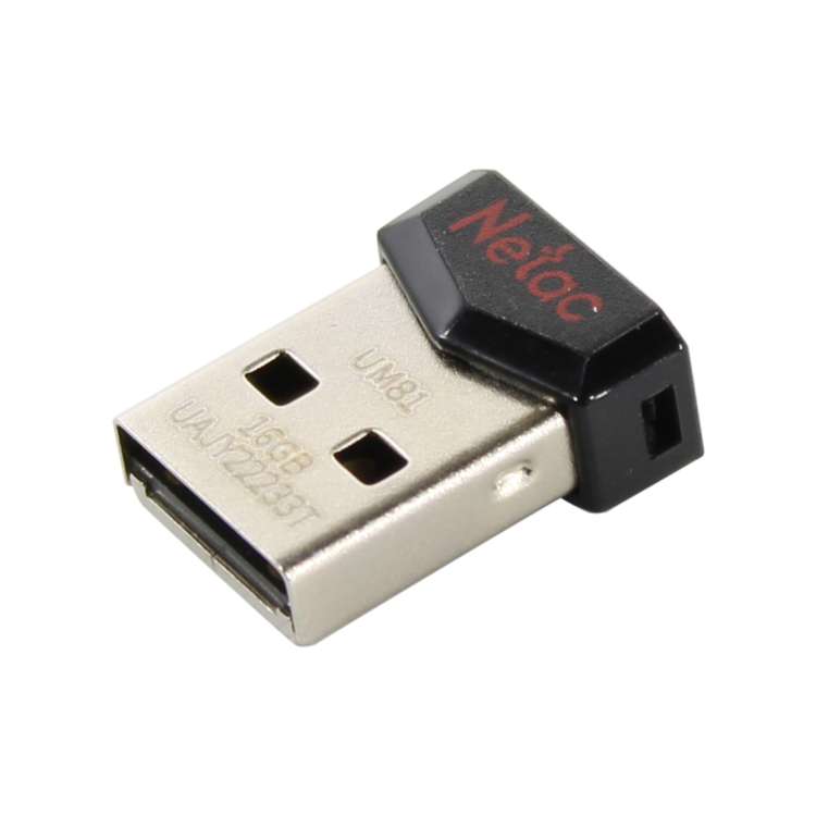 USB 2.0 16 GB Netac, NT03UM81N-016G-20BK, 16GB, USB2.0 Чёрный