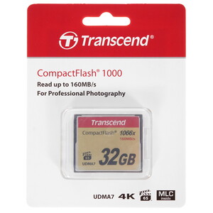 32 Gb Transcend TS32GCF1000, Compact Flash 32GB 1000x