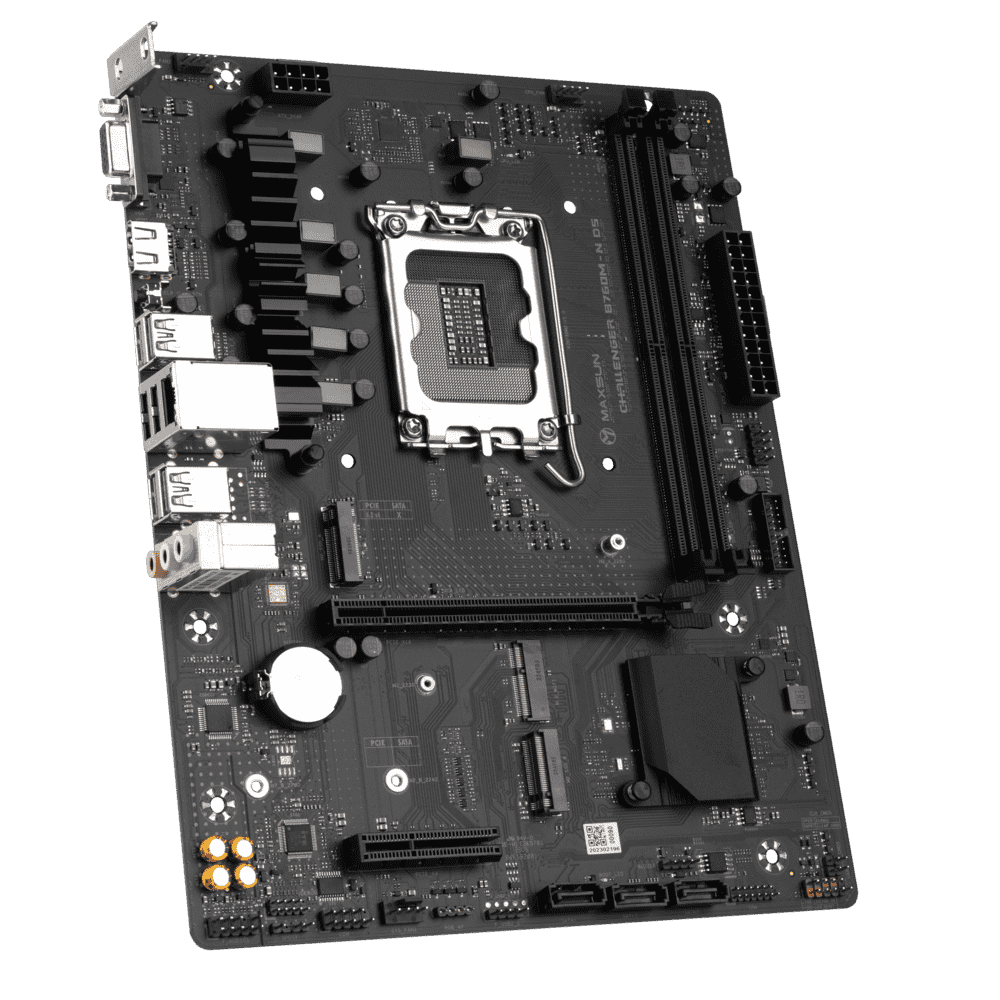 Мат.плата MaxSun Challenger B760M D5 ,MB Socket1700, MATX, iB760 (VGA+HDMI), 2DDR5, PCIx16, PCIx1