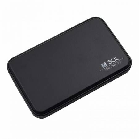 Корпус для HDD 2.5" 2518 U3 M-Sol USB3.0, каб/отверт/чехол, чёрный