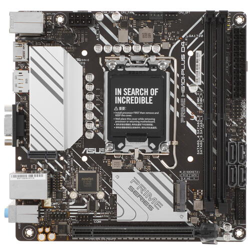 Мат.плата ASUS PRIME H610I-PLUS D4-CSM LGA1700 2xDDR4 4xSATA3 D-Sub HDMI DP mITX