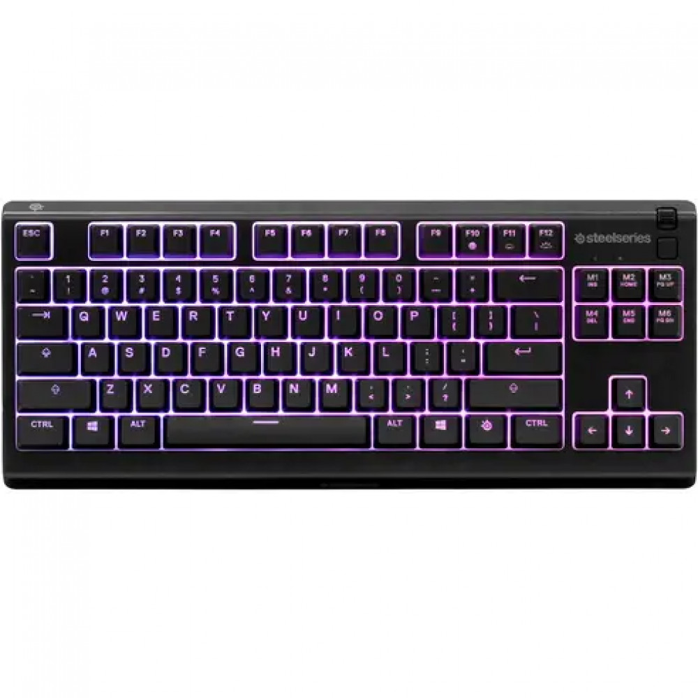Клавиатура, Steelseries, Apex 3 TKL US, 64831, Игровая, Мембранные клавиши, IP32, USB, Подсветка RGB, Анг/Рус, Чёрный