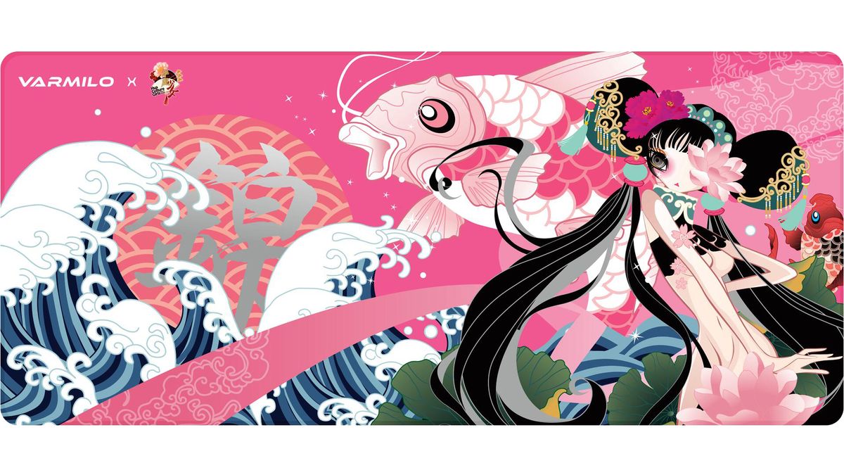 Коврик для компьютерной мыши, Varmilo, Overshadow the Flowers, ZDB011-01, 900х400х3 мм, Каучук, Ткань