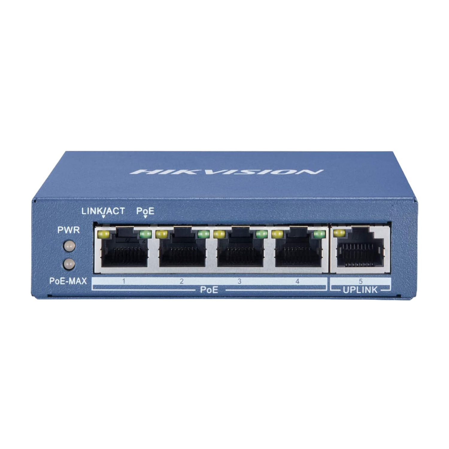 Сетевой коммутатор Hikvision DS-3E0505P-E ,Switch 4 port 10/100M 4xGE PoE, 1xGE Uplink, PoE 35W, desktop
