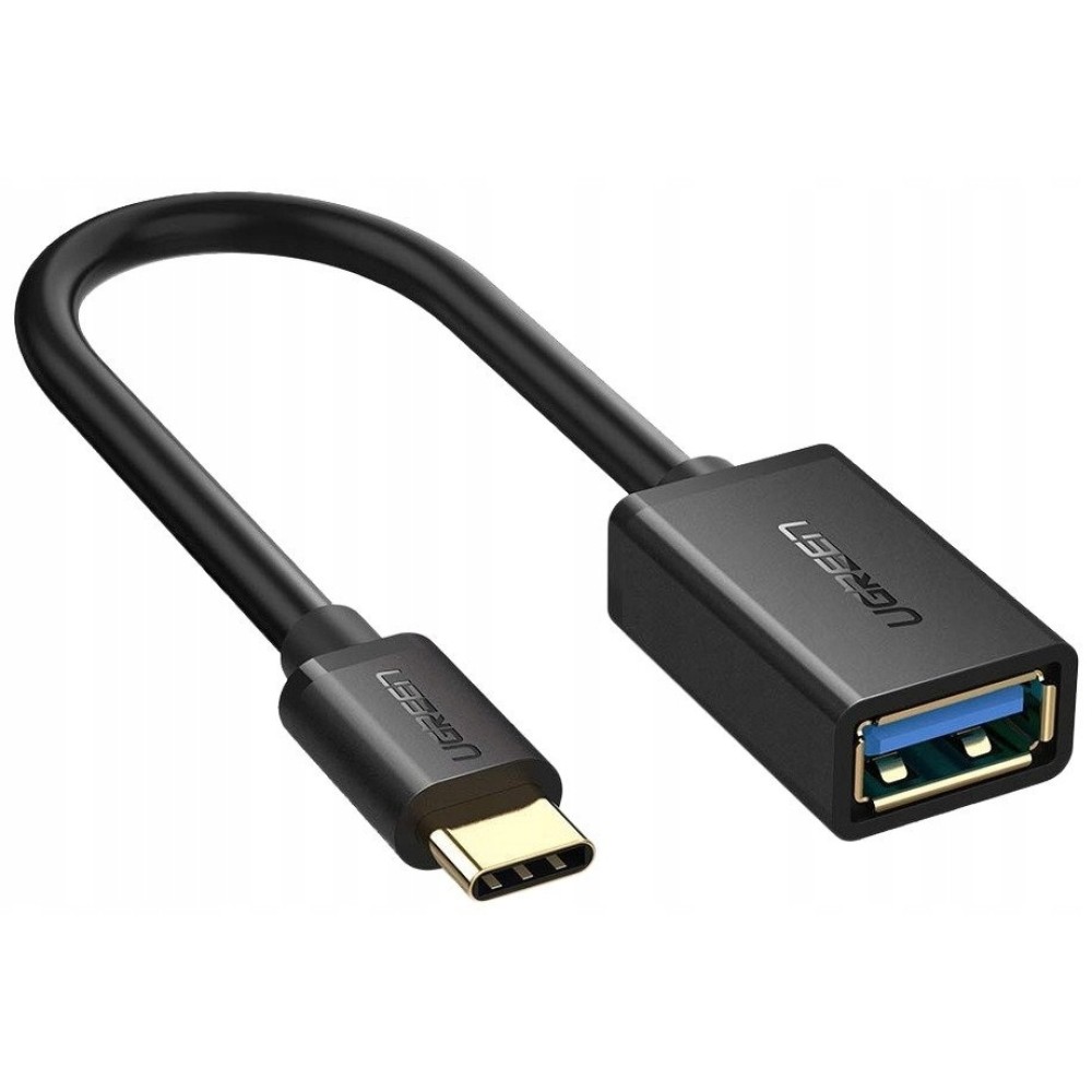 Переходник Ugreen USB 3.1м Type C-USB(f) Type A 0.1м OTG-кабель черный