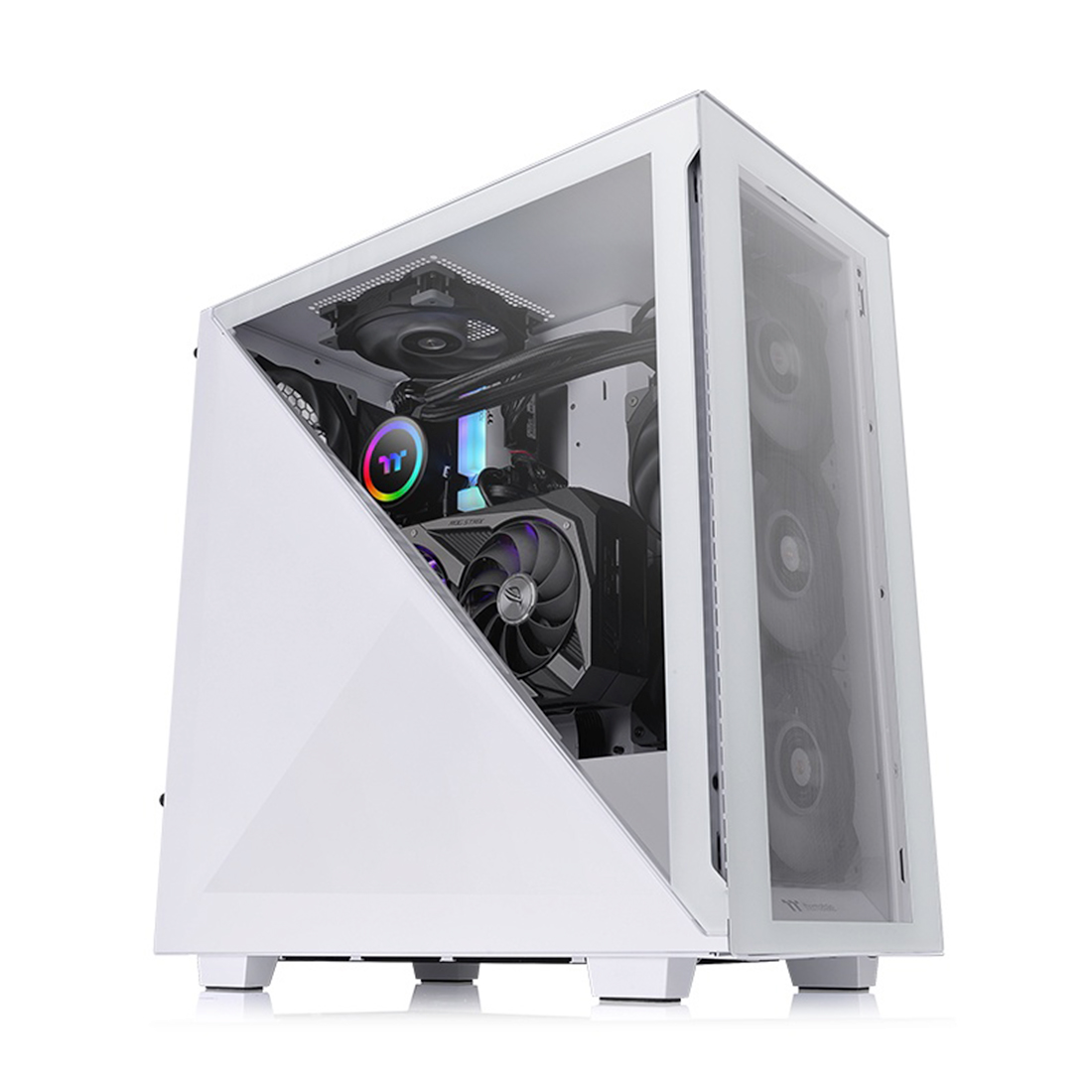 Кейс Thermaltake, Divider 300 TG Snow, CA-1S2-00M6WN-00, ATX/Micro ATX/Mini-ITX, USB 2*3.0 / 1*3.2 T